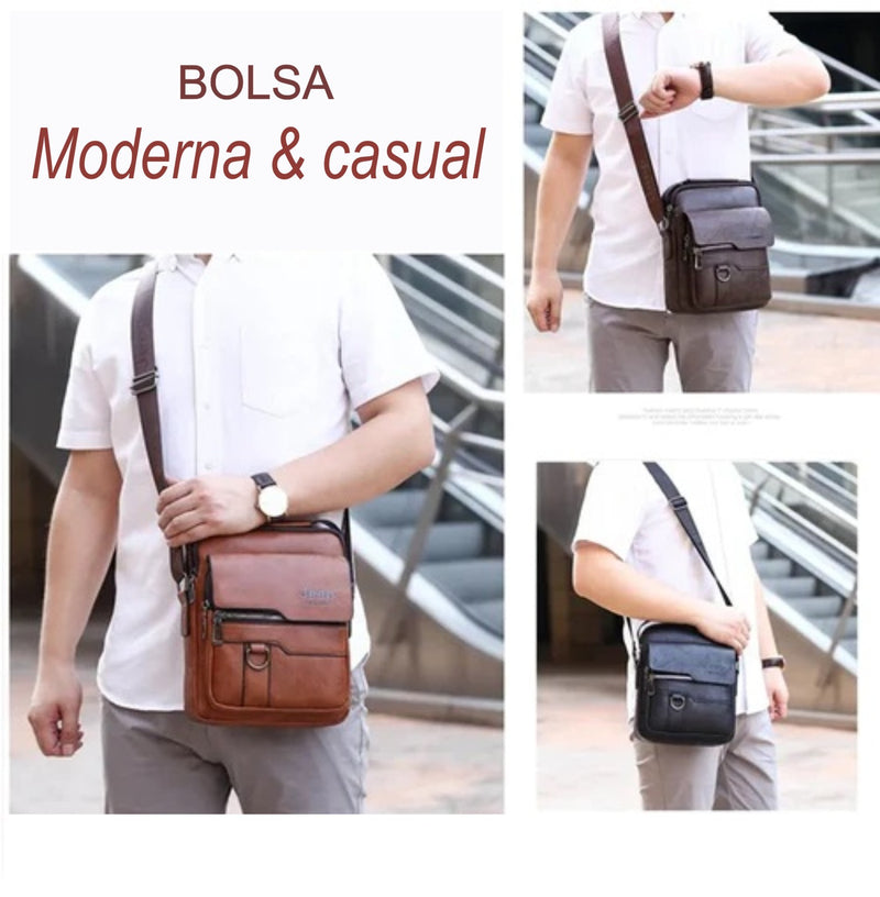 BOLSA MASCULINA DE COURO TIRA COLO- JEEP BULUO