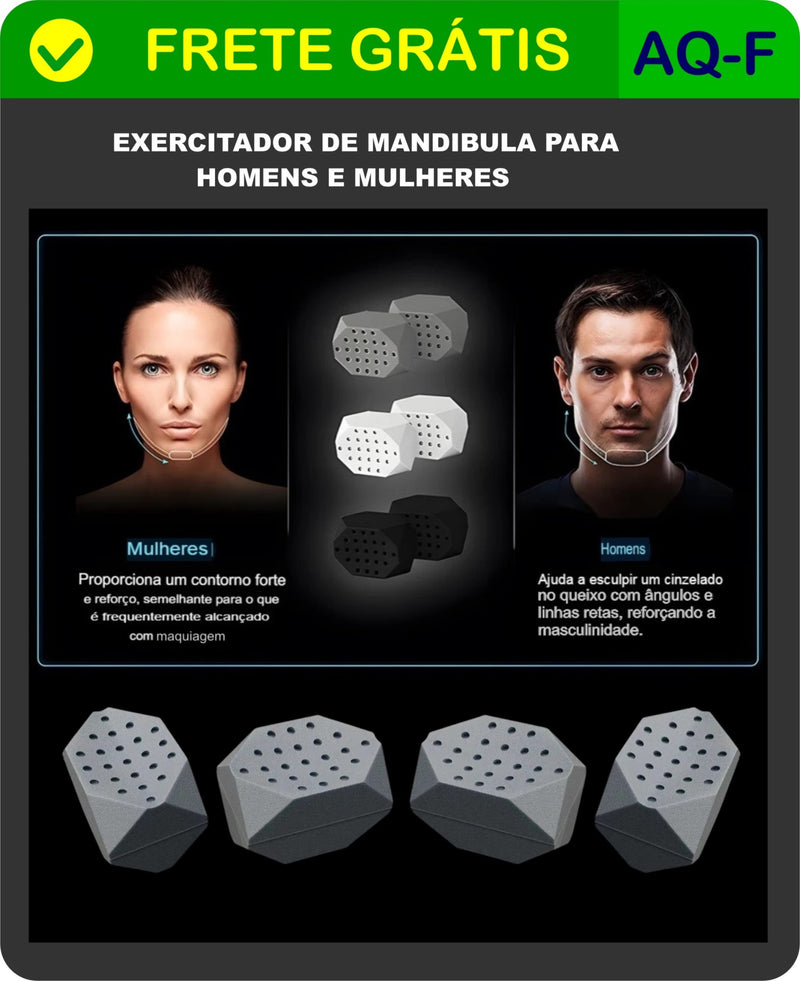 Exercitador de mandíbula para homens e mulheres - Jawline Exerciser Tablets