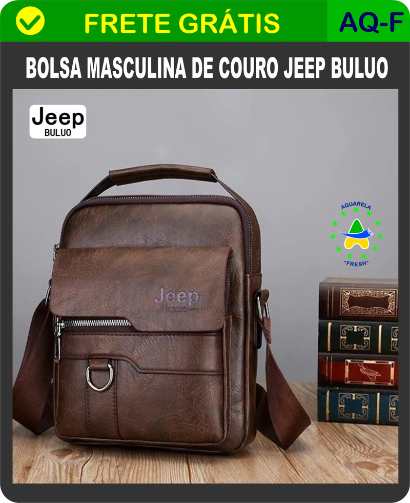 BOLSA MASCULINA DE COURO TIRA COLO- JEEP BULUO