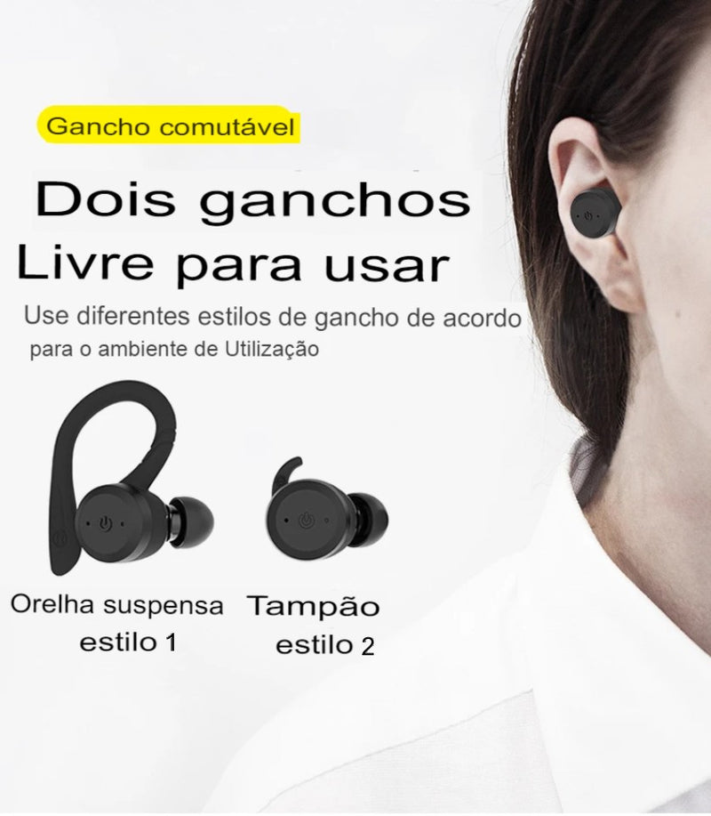 Fone Bluetooth 20 Horas de duração, 4Leader TWS Ipx7