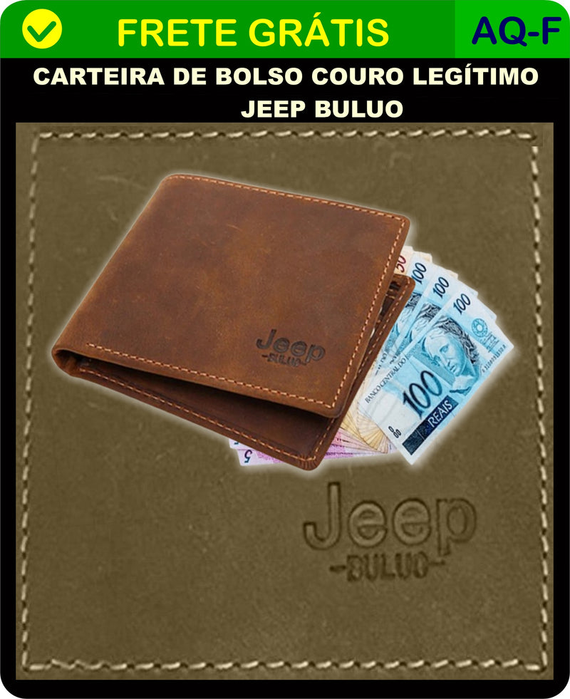 CARTEIRA DE BOLSO COURO LEGÍTIMO - JEEP BULUO