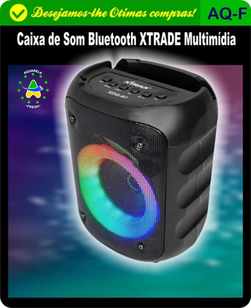 CAIXA DE SOM BLUETOOTH XTRADE  MULTIMÍDIA - RÁDIO FM