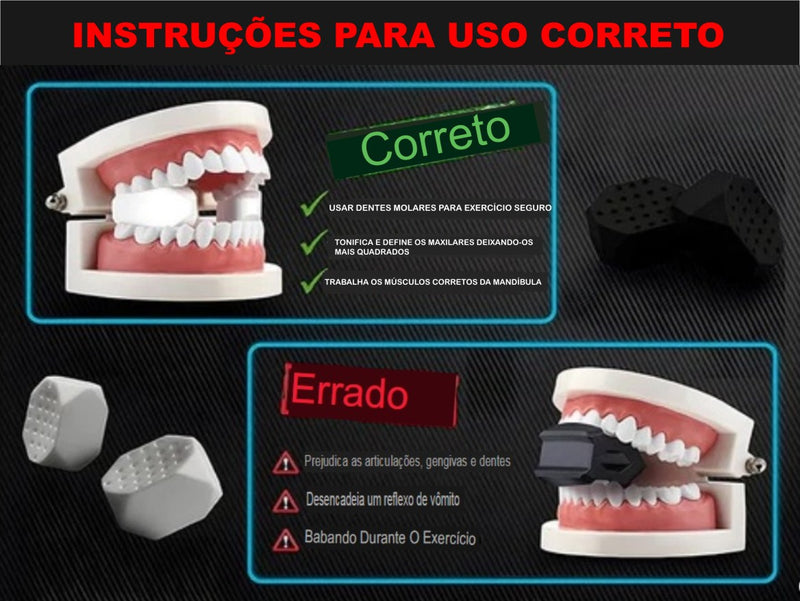 Exercitador de mandíbula para homens e mulheres - Jawline Exerciser Tablets